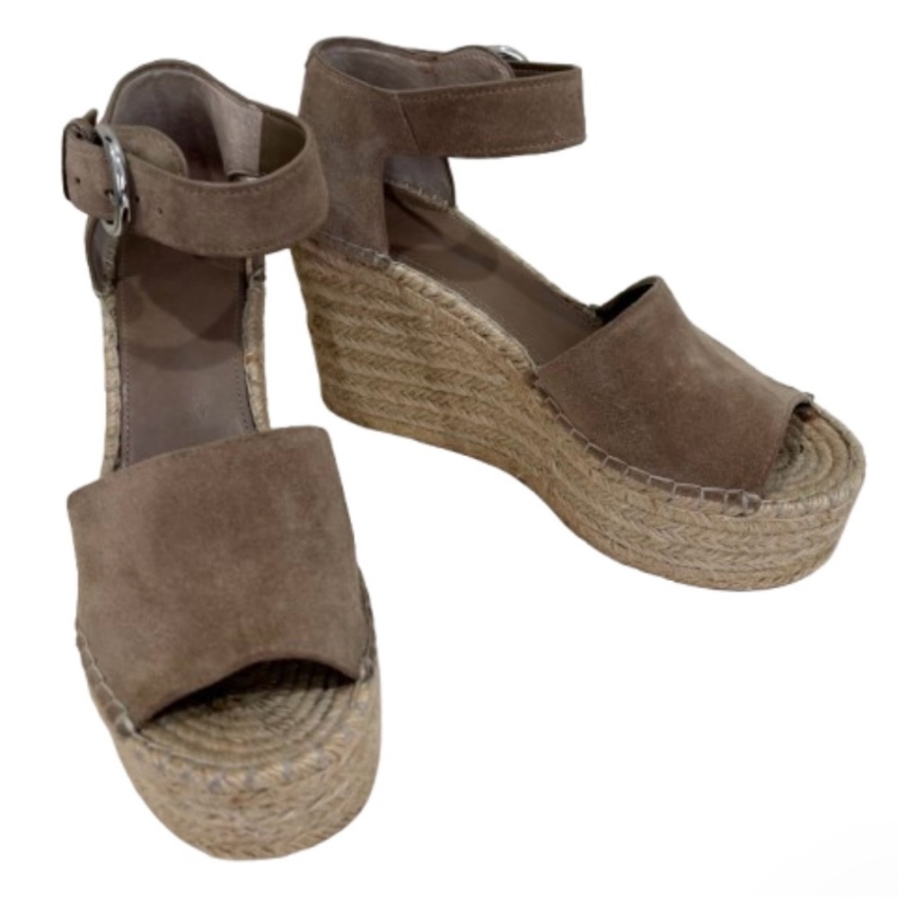 Women's size 8 1/2 Marc Fisher Tan Wedge Sandals